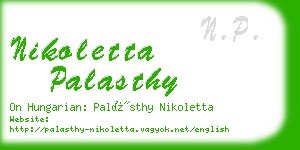 nikoletta palasthy business card